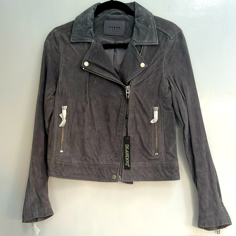Gorgeous gray suede moto jacket NWT